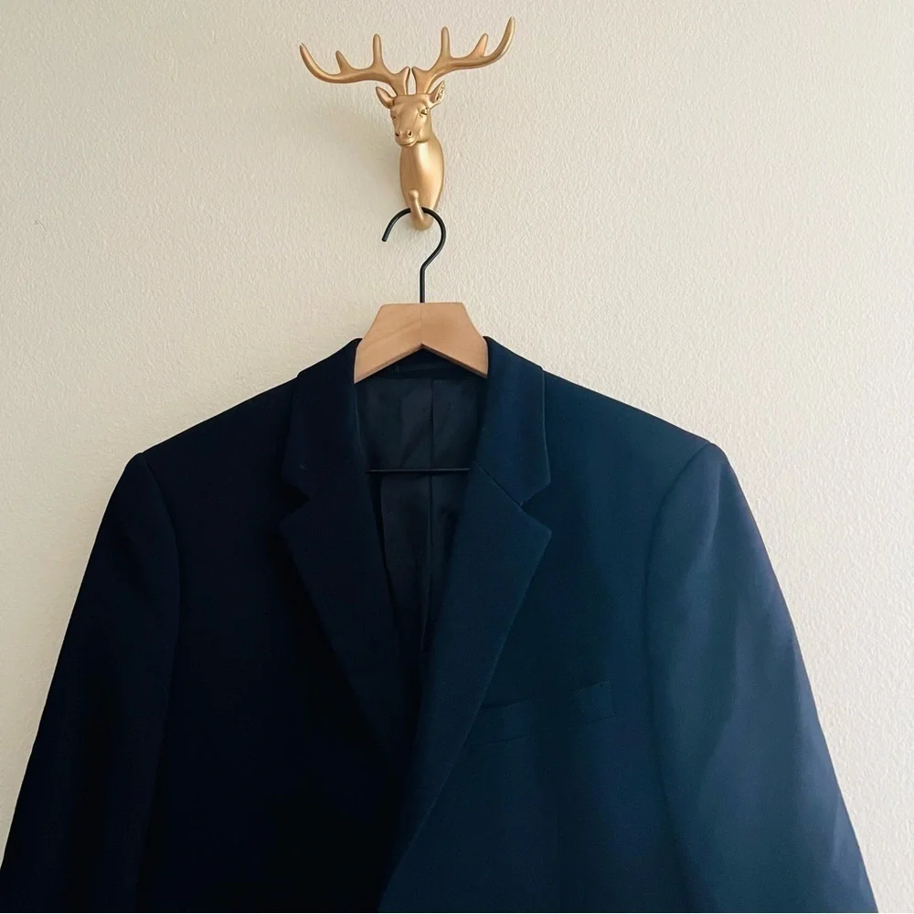 THEORY Men’s Dark Navy Blue Wool Blazer Jacket Size 38R